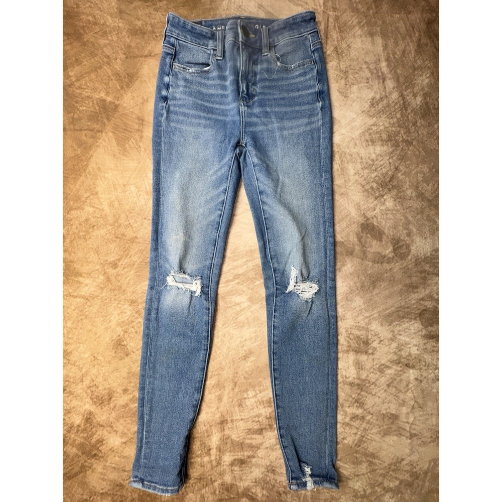 American Eagle Jeans Women Size 00 Blue  Jegging Skinny Denim Stretch
